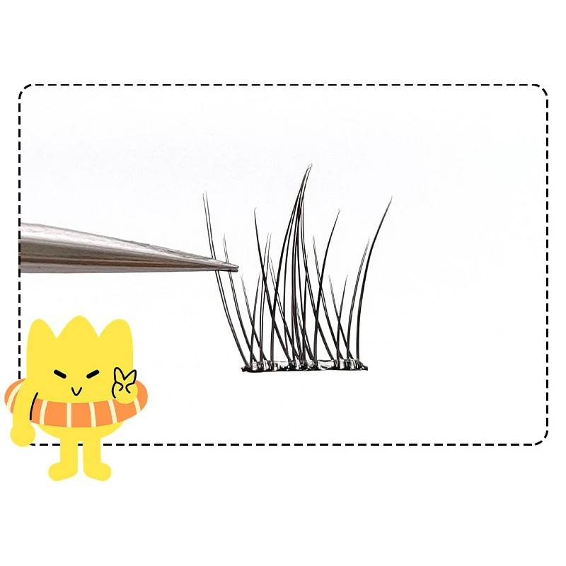 Faux-cils auto-adhésifs réutilisables sans colle, Extension de cils longs et épais, bande dessinée, outil de beauté pour agrandir les yeux