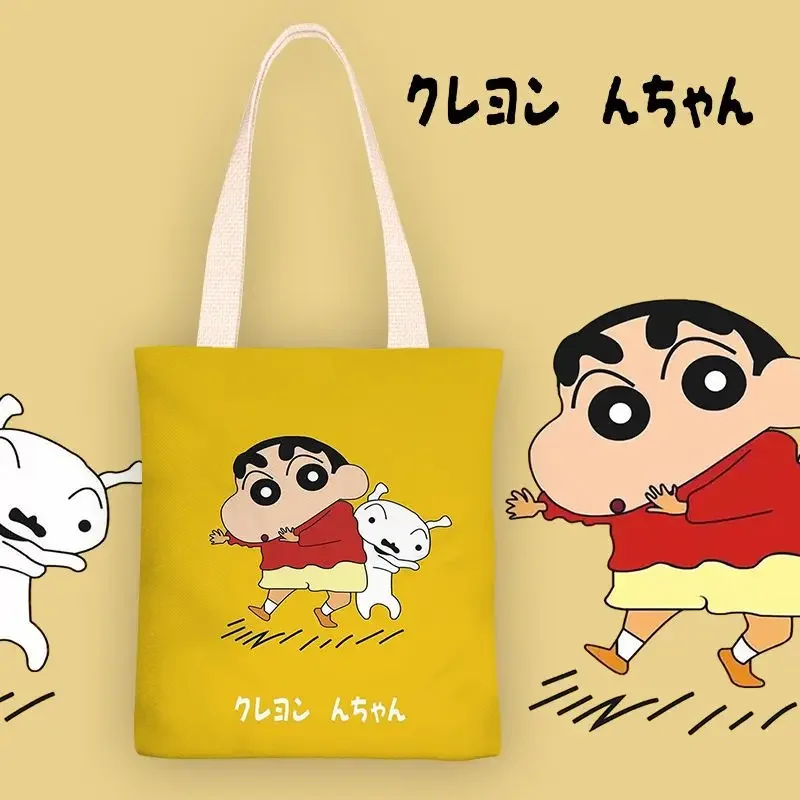 

Crayon Shin-chan Anime Men and Women Zipper Canvas Shoulder Bag Student School Bag Cartoon Peripheral Fashion Trend ShoppingGift