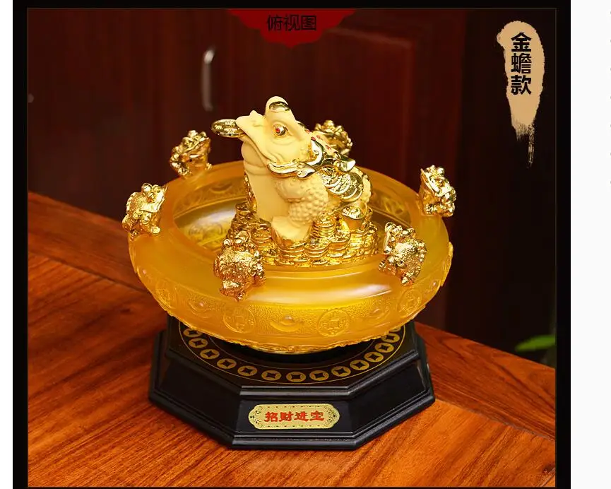 SHOP OFFICE HOME hall Lobby Porch Reception efficacious Mascot Inviting money wealth GOLD JIN CHAN FENG SHUI treasure bowl