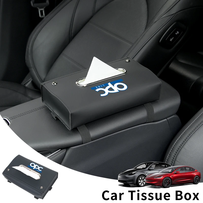 Car Tissue Box Armrest Paper Napkin Storage Bag Accessories For OPEL OPC Line Astra H J K Zafira B Corsa D Insignia Mokka