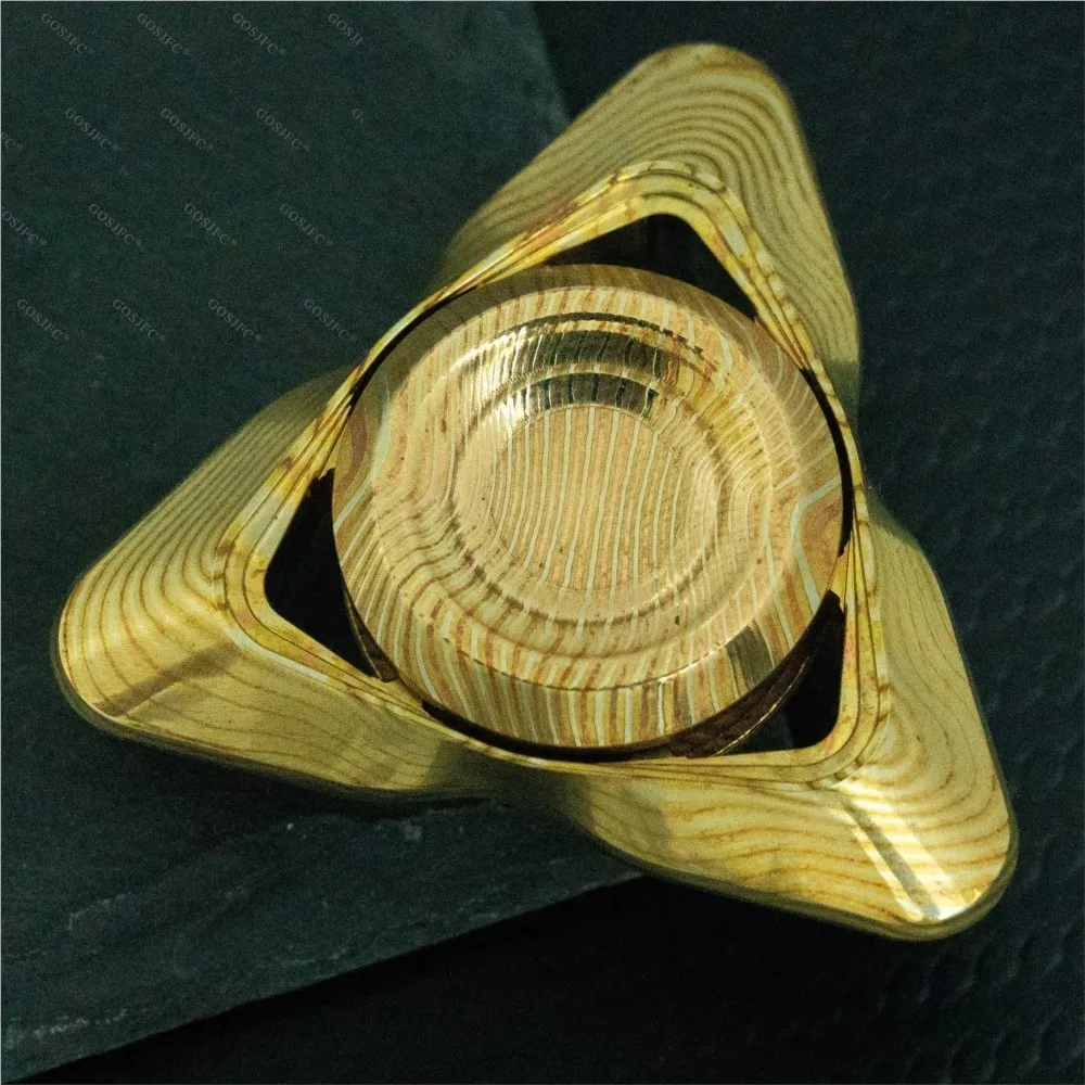 CAINIAO EDC Mokume Fidget Spinner มือรู้สึกปลายนิ้ว Gyro ความเครียดบรรเทาของเล่น Fidget ของเล่นสําหรับผู้ใหญ่