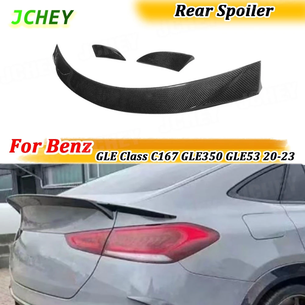 

JCHEY Carbon Fiber FRP Rear Trunk Lip Spoiler for Benz GLE Class C167 GLE350 GLE53 63 For AMG Coupe 2020-2023 Body Kits