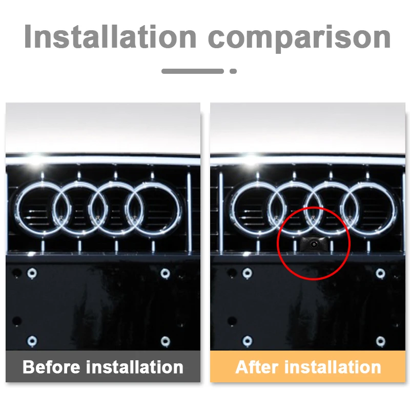Carsanbo Car Front View Camera For Audi Q7 2012 2013  AHD 720P 1080P Night Vision Camera 150° Fisheye Lens Vehicle Front Camera