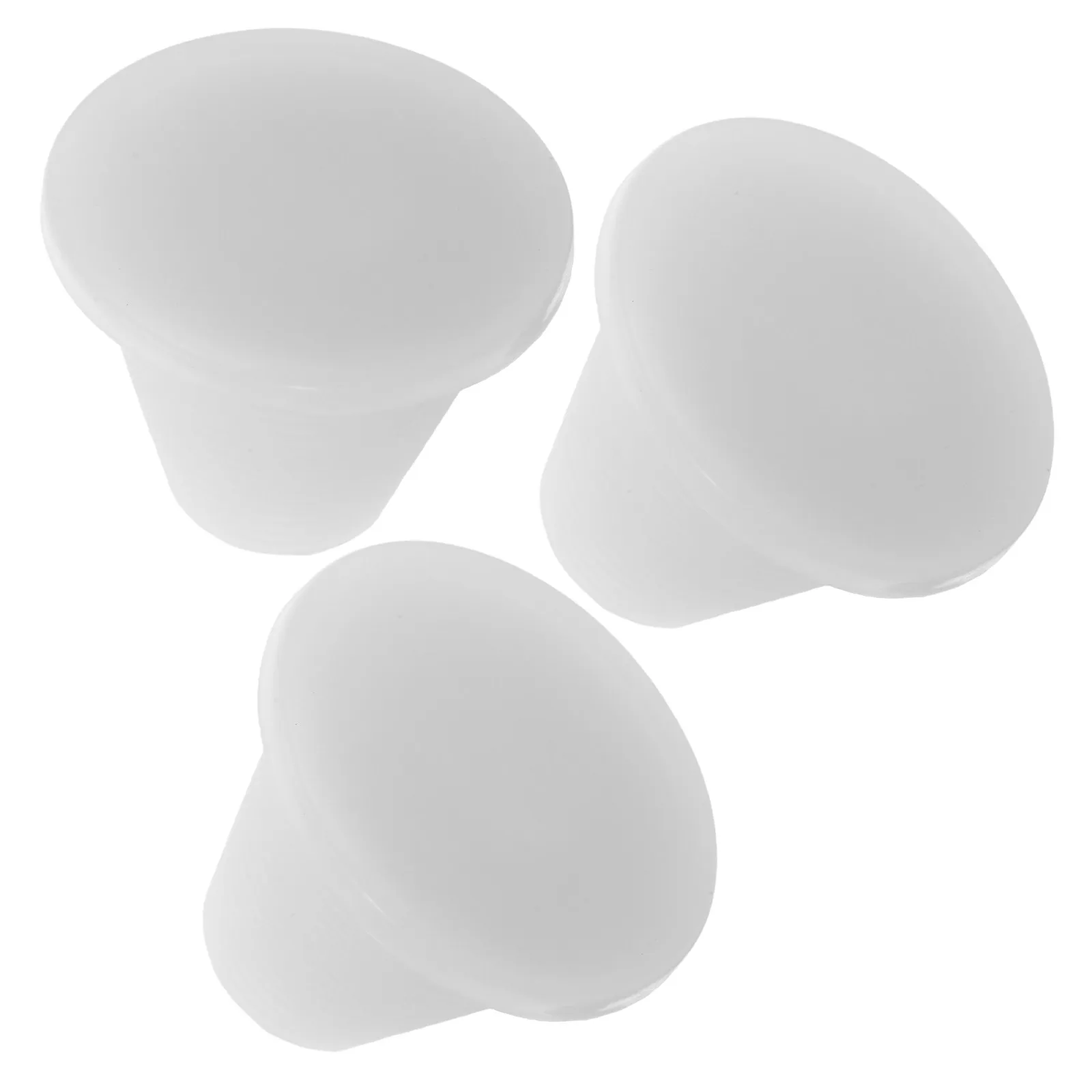 3Pcs Pipe Seal Stopper Silicone Tapered Plugs White Flexible Leakproof Bottle Tube Caps Airtight Test Tube Plug Laboratory
