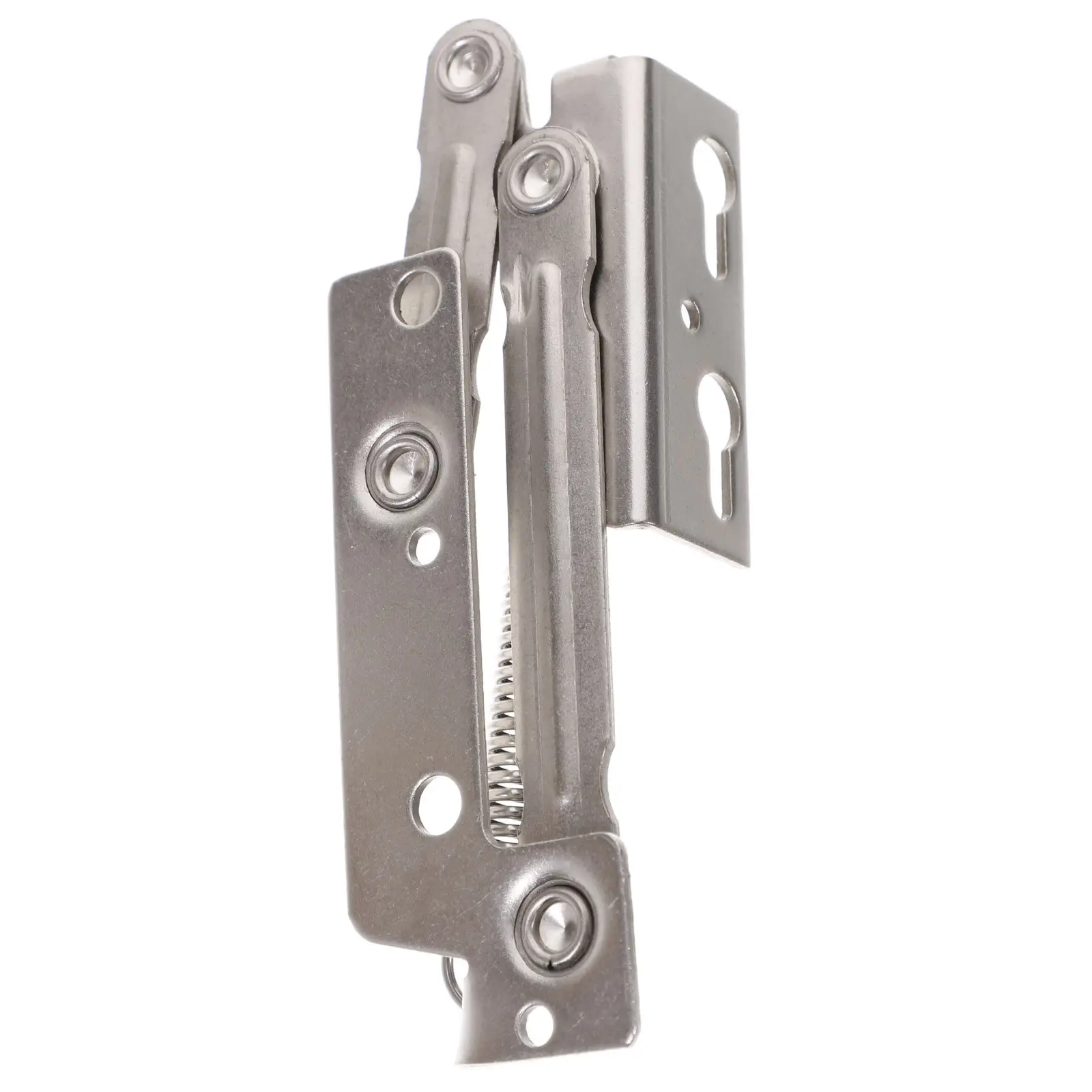 1Pair Spring Hinge Lift and Up Hinge Premium Nickel Plated Steel Rust Proof Folding Sofa Bed Cabinet Door Hinges Strong Load