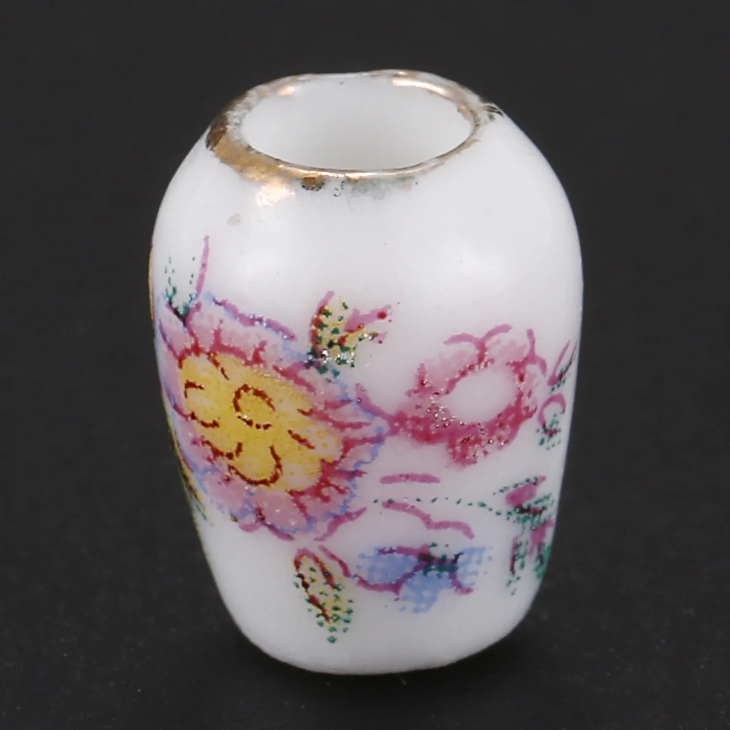 

ABWE-Dollhosue Miniature Modern China Porcelain Rose Vase 7Pcs