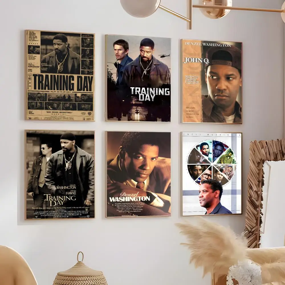 Movie Character T-Training Day Denzel Washington Poster Contemporary Home Wall Ornaments & Stylish Indoor Accents