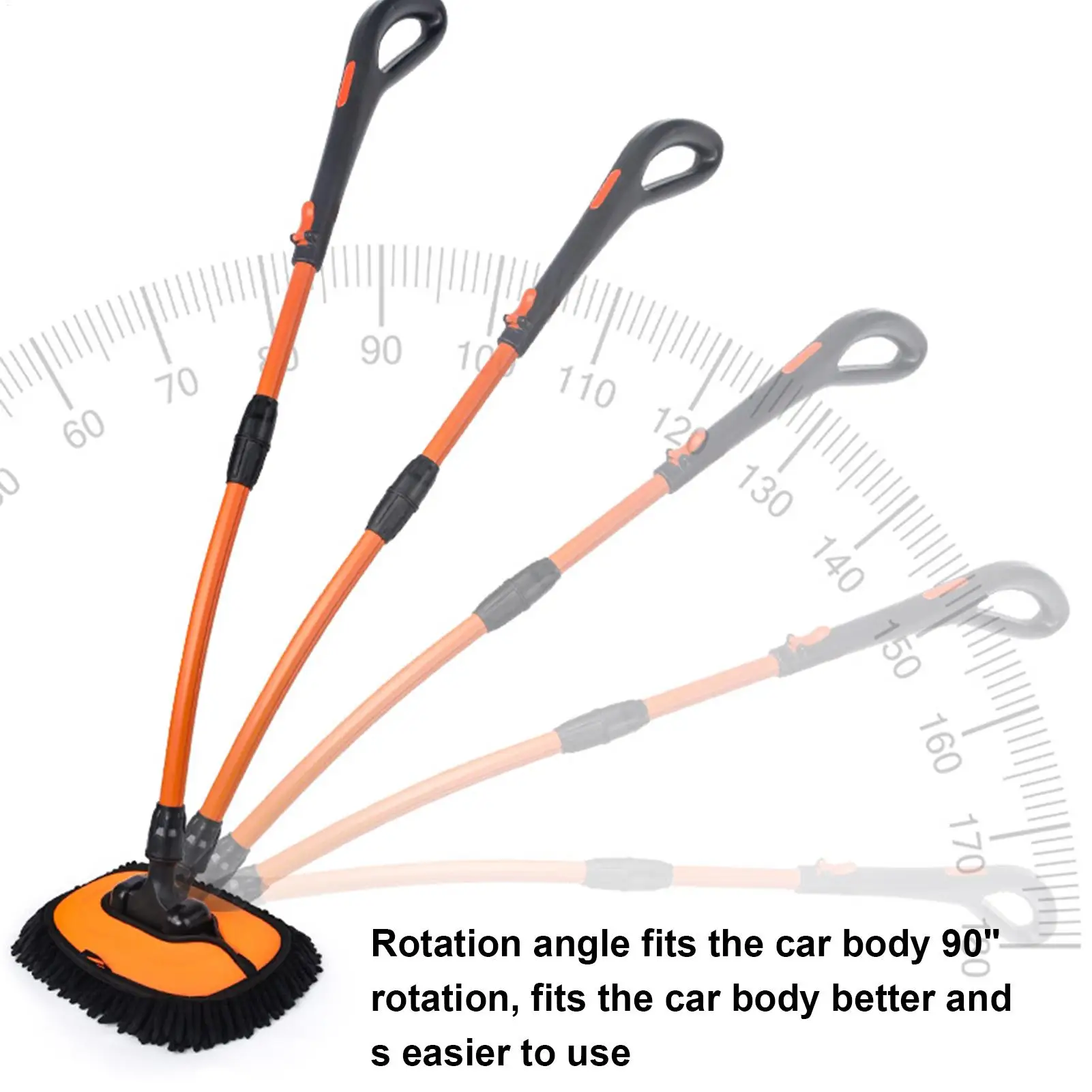 

Щетка для мойки автомобиля, щетка для чистки автомобиля, телескопическая швабра с длинной ручкой, мягкие волосы, синельная метла для мытья окон, автоаксессуары
