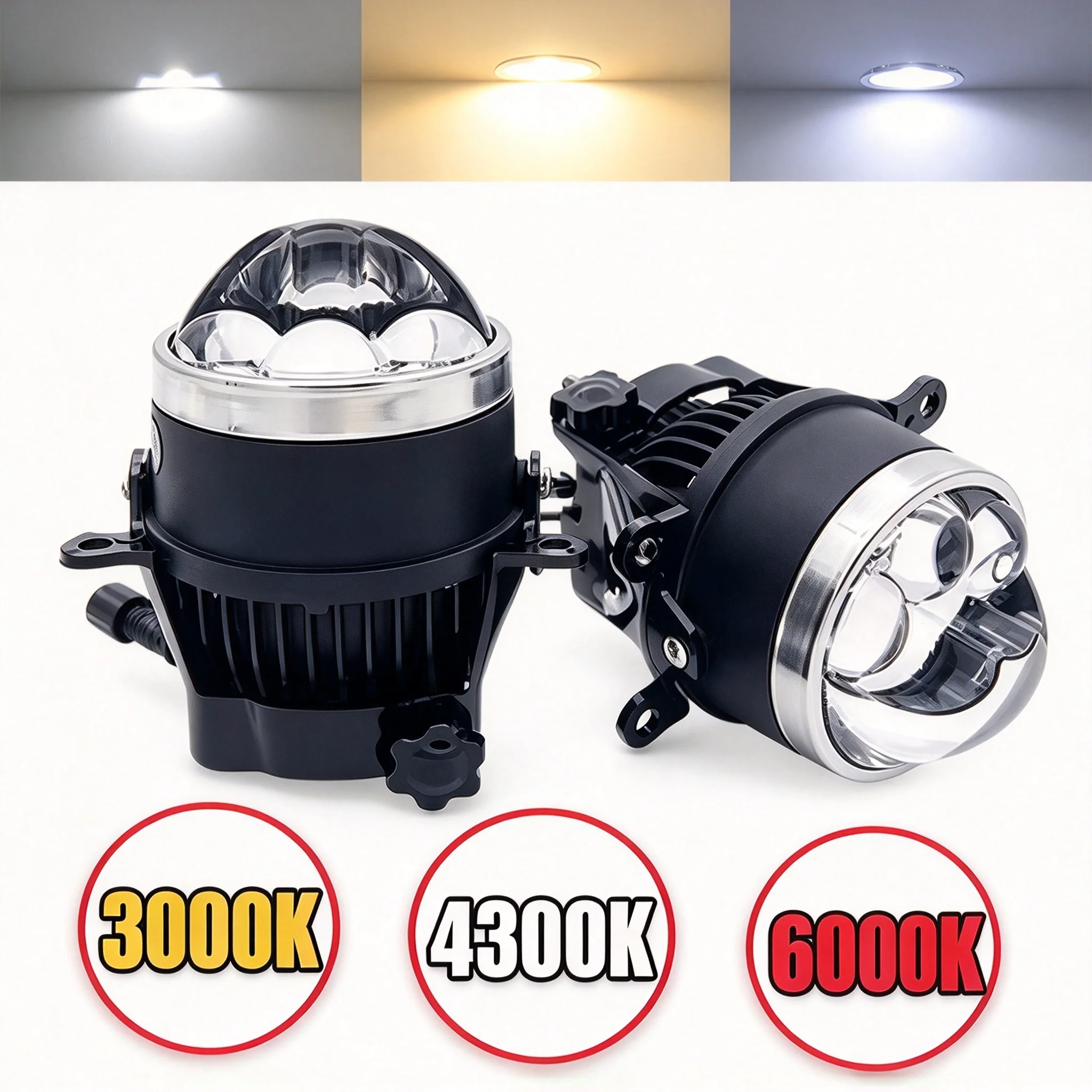 1/2PCS 3 Inch K201 Dual Laser Lens Fog Lamp Bi Led Projector Lens Universal For Car Lighting LED Headlight Bulb Car Accessories