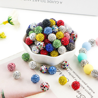 10/20/50pcs 10mm Round Clay Colorful Rhinestone Beads For Jewelry DIY Bracelet Necklace Earrings Etc Handmade Accessories