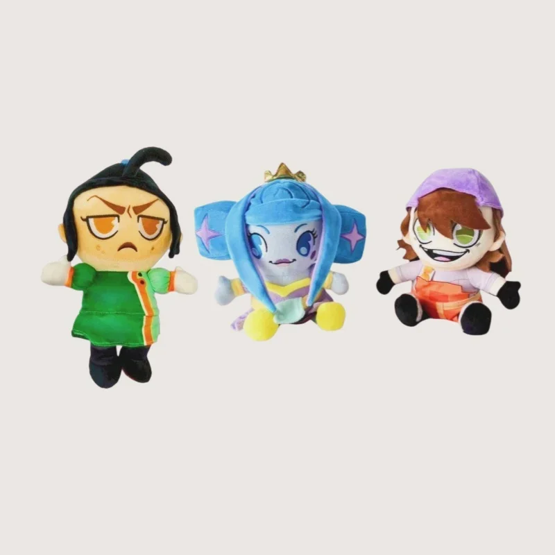 4 Styles Cartoon Game Character Plush Doll Set Bulging Eye Frog Grumpy Boy Crown Girl Overalls Decor Game Fans Gifts..