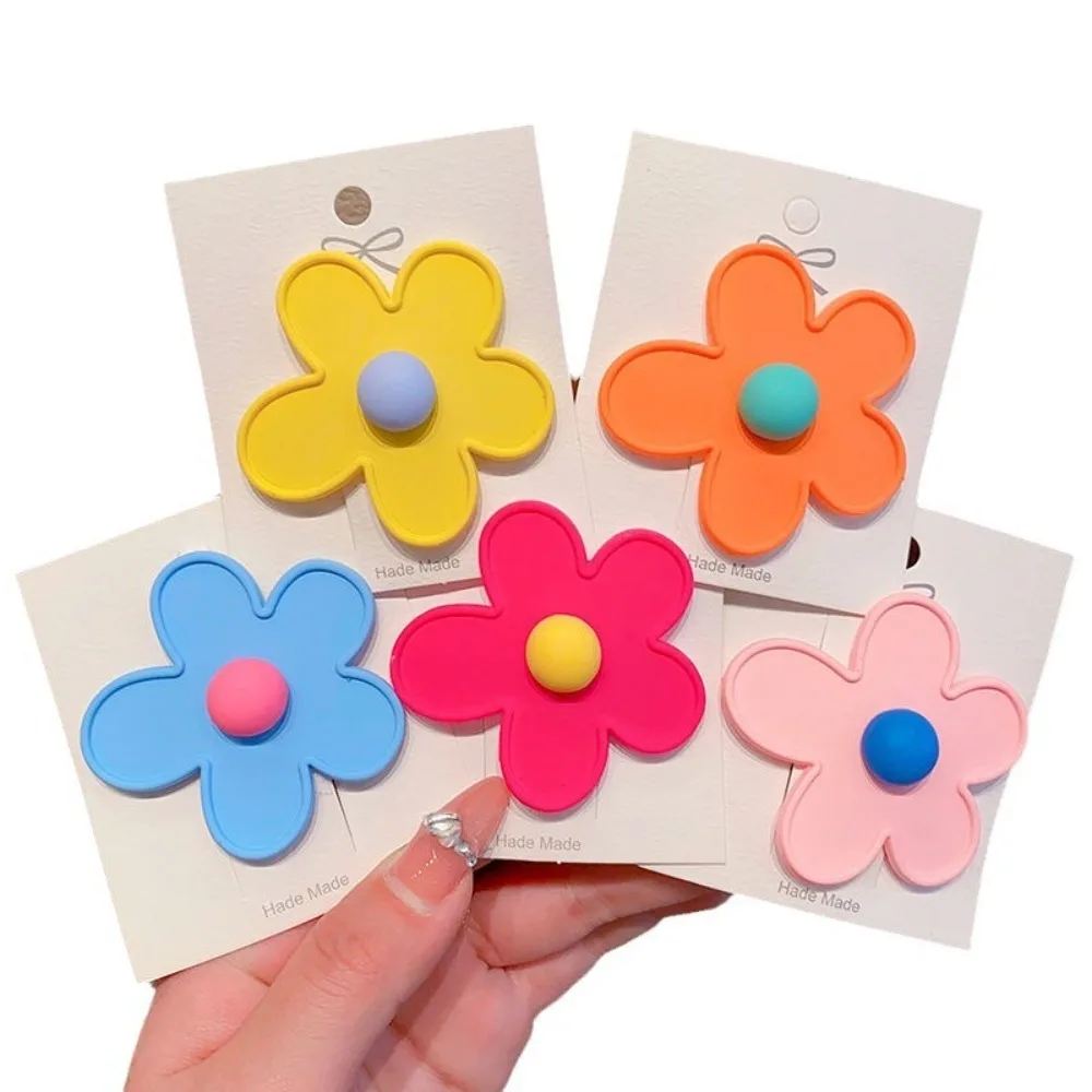 Summer Decor Flower Korean BB Clip Cartoon Cute Colorful BB Hair Side Clip Dopamine 3D Duckbill Clip Women Girl Hair Accessory