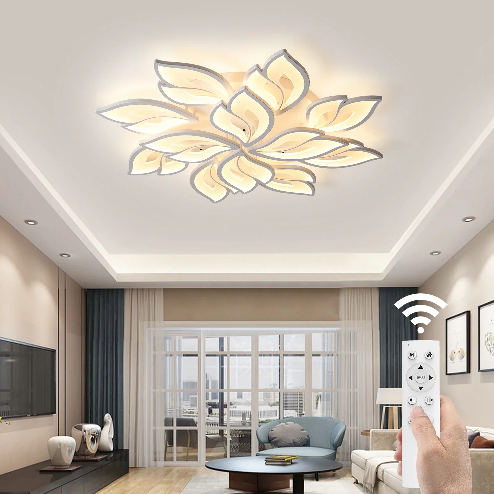 Modern LED ceiling lights living room bedroom dining rooms leaf design ceiling lamps home decoration indoor lighting fixtures