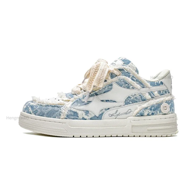 Vrouwen Sneakers Man Retro Ster Y2K Wit Leer Punk Rap Straat Schoenen voor Mannelijke Mode Skate Schoenen Paar Casual Schoenen Tennis