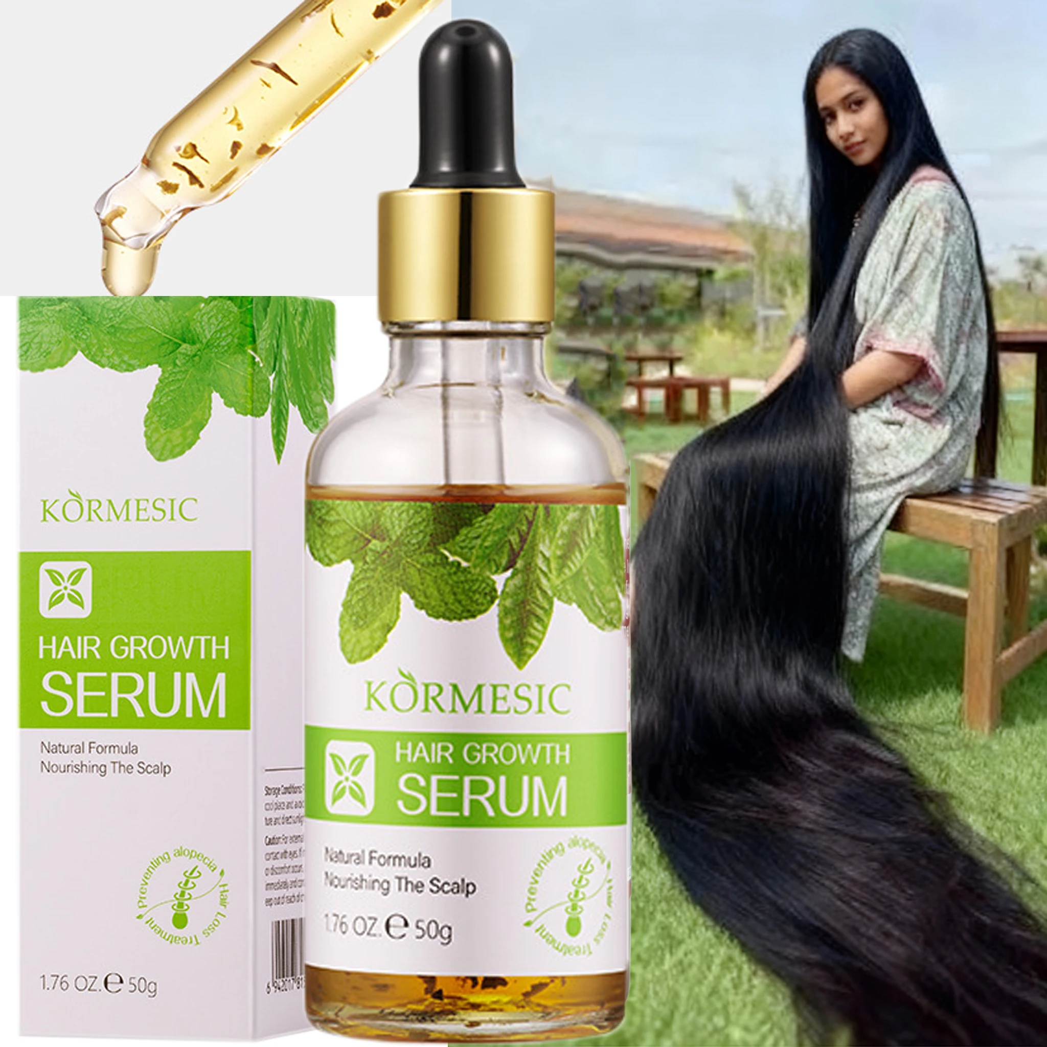 

Rosemary Hair Growth Serum Prevention Hair Loss Nourishes Scalp Fast Longer Thick Hair Moisturizing Hair Care Oil Men Women 50g