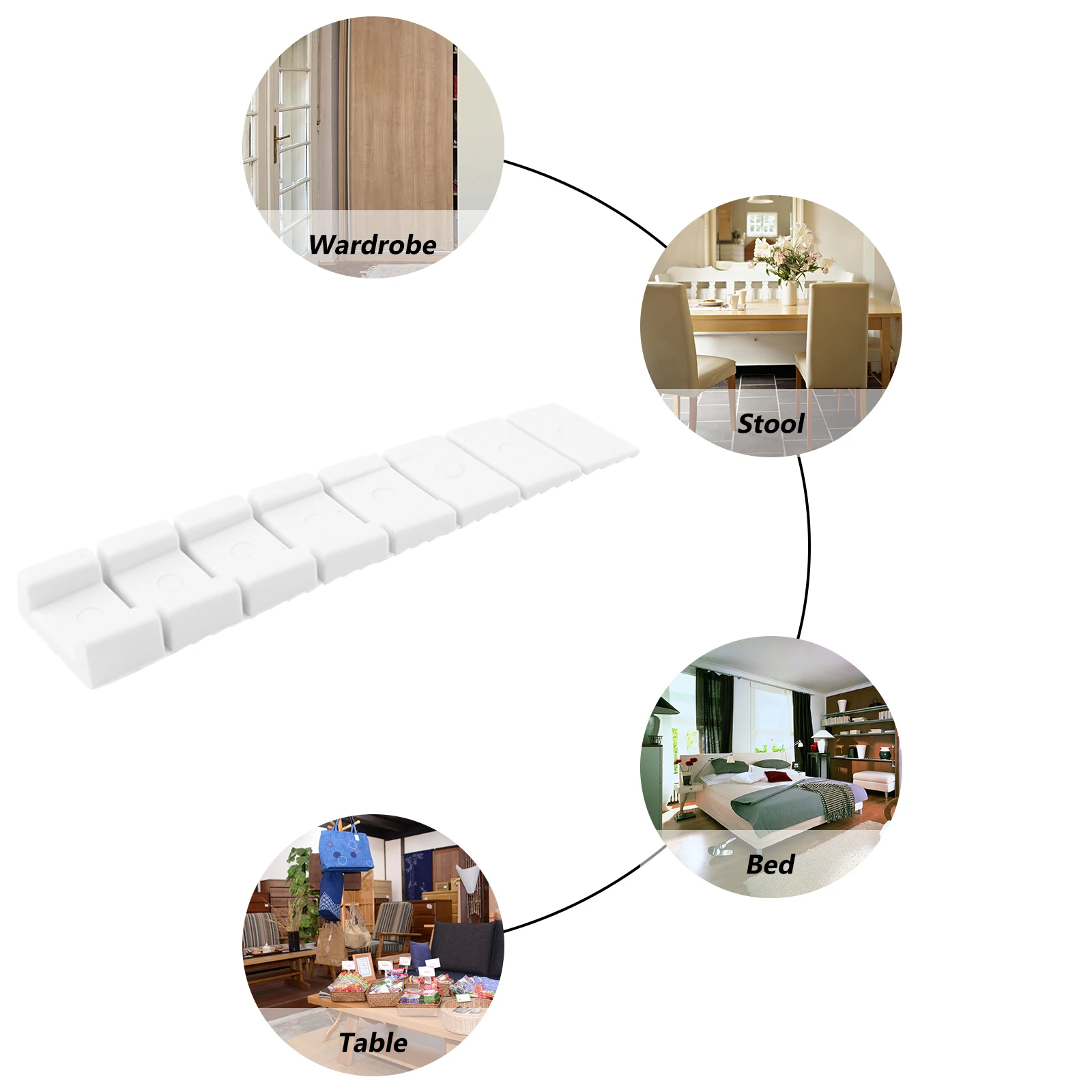 

20 pcs Balance Spacer Level Shims White Furniture Leveling Shim Durable Improvement Tool Parts