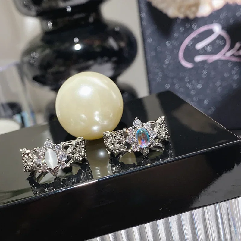 

MDLFES Moissan Diamond Стиль японского кроссовера дизайн микро-набор цирконий в стиле знаменитостей поверхность яйца китайское кольцо прилива