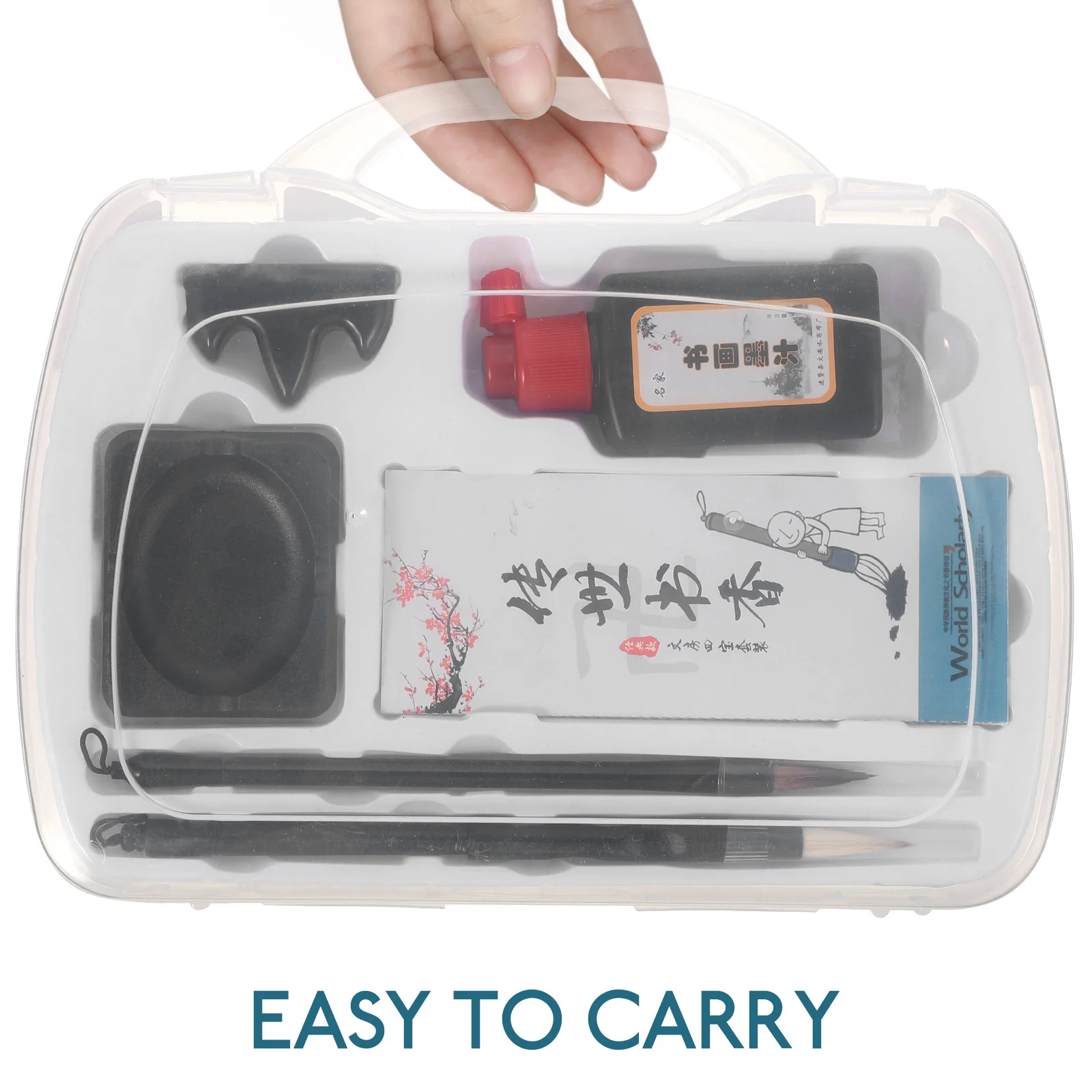 

1 Set Chinese Calligraphy Brush Set Compact Portable Writing Brush For Water Painting Practice Durable Art Supplies Beginners