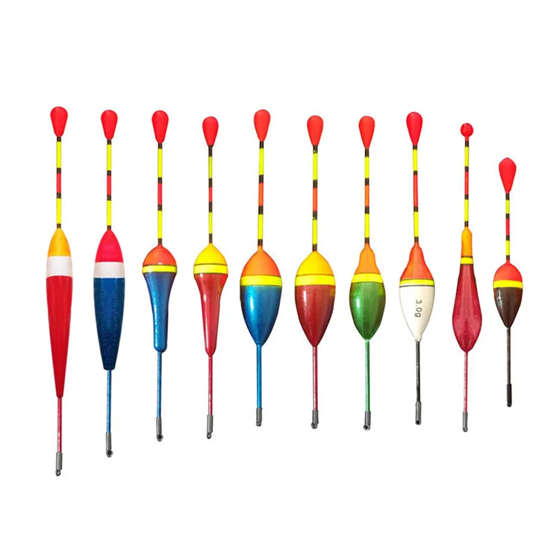 1 piece vertical fishing float, random size and color, fishing accessory