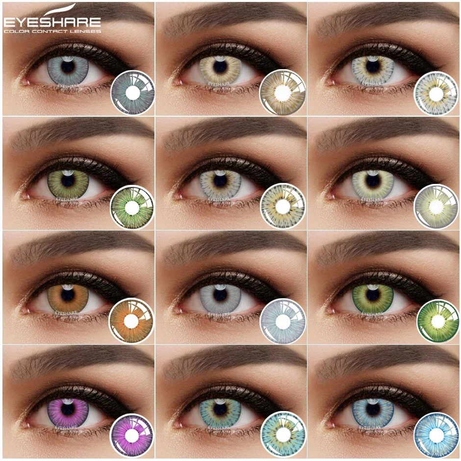 EYESHARE Color Contact Lens New York Colored Contact Lenses for Eyes Yearly Use Cosplay Contact Lens Eye Cosmetic Lens Makeup