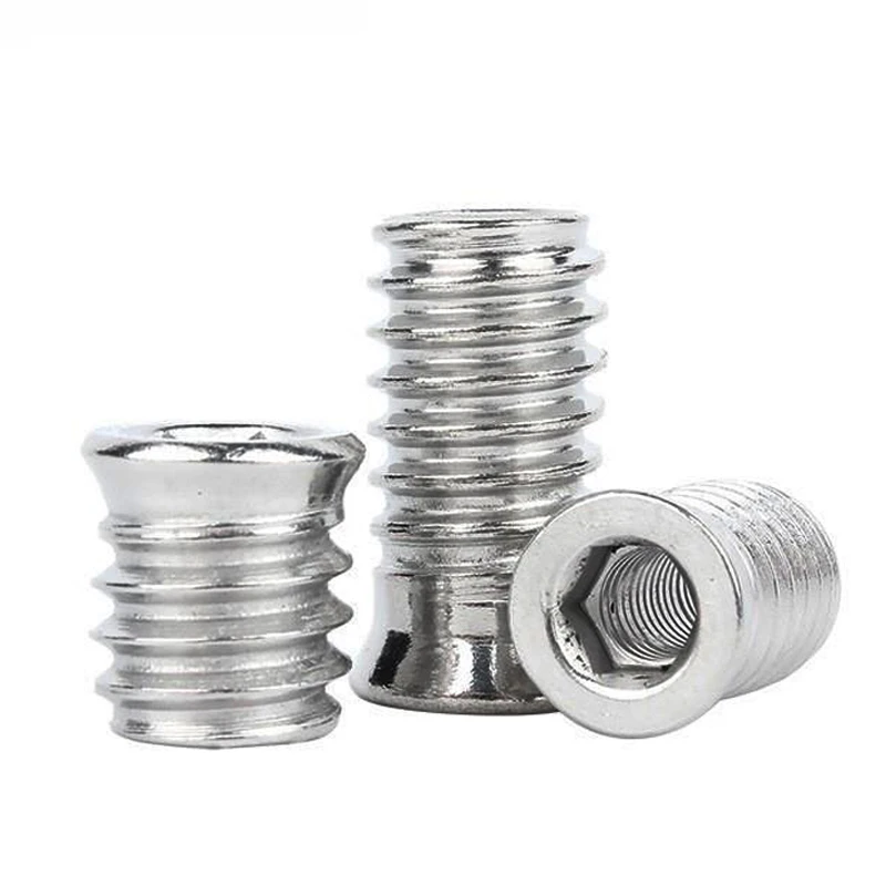 1/5 Stück 304 Stiainless Steel M3 M4 M5 M6 M8 M10 Innensechskant-Antriebseinsatzmuttern mit Gewinde für Holzmöbel – Detail 2
