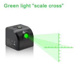 Cross scale mini laser level vertical cross line super powerful green portable laser beam cable indoor and outdoor USB