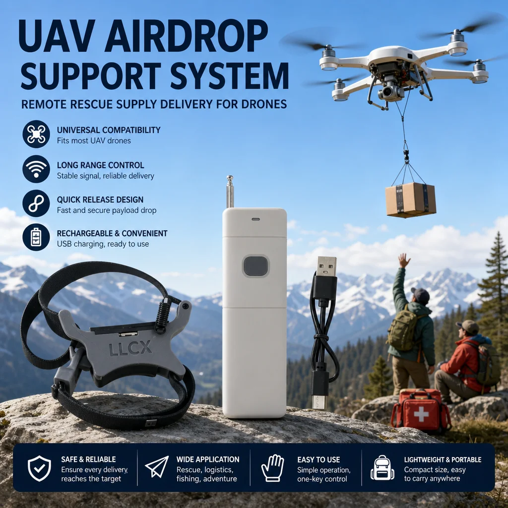 Universal UAV Airdrop Support Remote Rescue Supply Delivery for UAV Drones