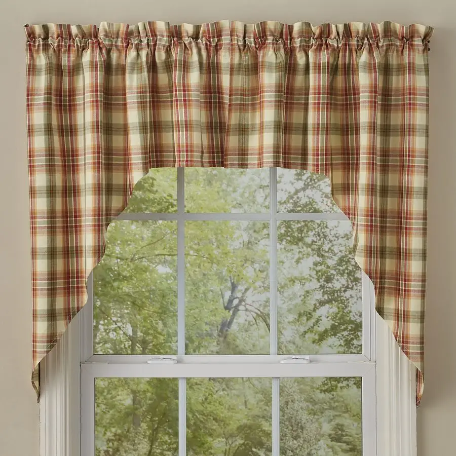 

Декоративная штора Lemon Pepper Swag в деревенском стиле, 72 x 36, для кухни в стиле фермерского дома, без подкладки, хлопковый ламбрекен, декор для окна в стиле рустик