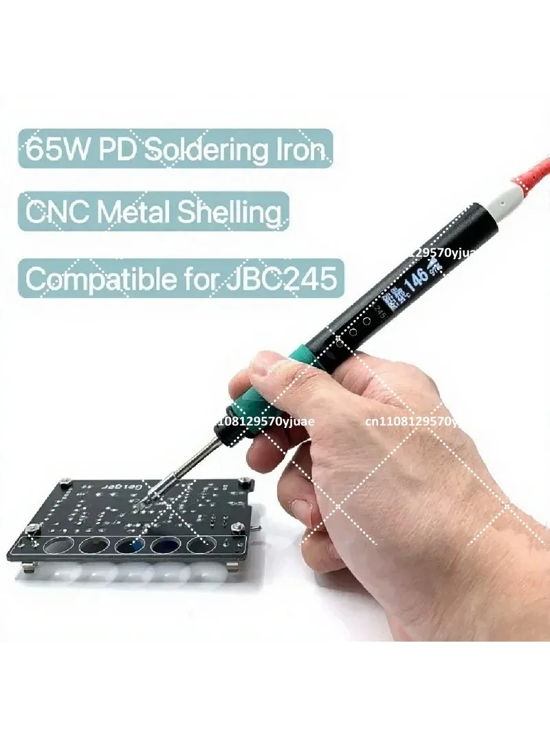 65W Smart Soldering Pen Portable Electric Soldering Iron Aluminum Alloy Shell USB PD QC Fast Charge Compatible