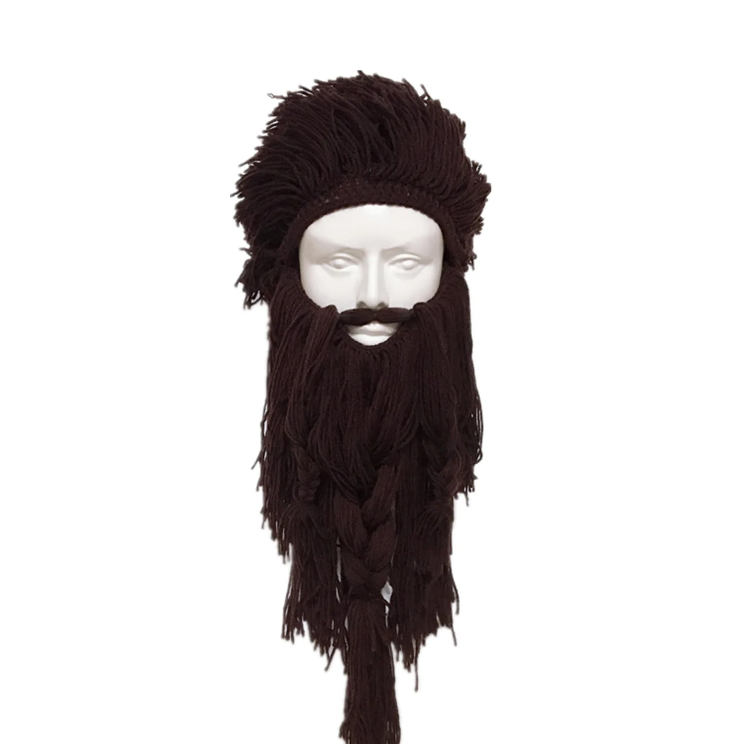 Halloween Wild man cosplay pirate Viking Beard performance costume man Halloween coarse woolen wig hat