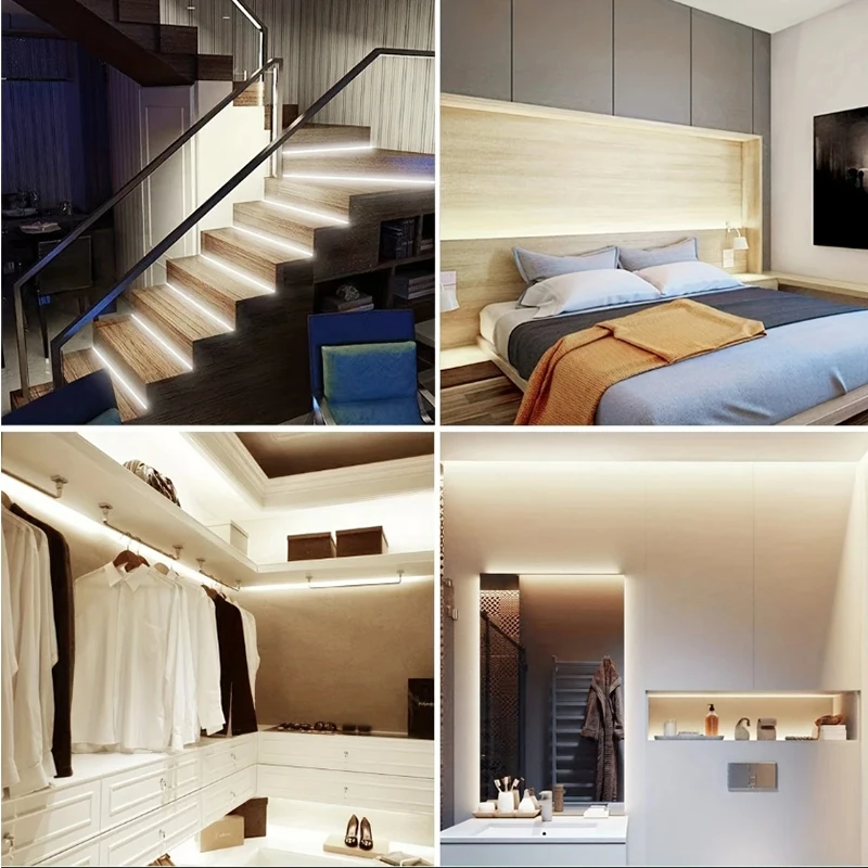 5 فولت COB LED قطاع أضواء عالية الكثافة الخطي الإضاءة الصحافة التبديل ذاتية اللصق LED الشريط الشريط مرنة لغرفة ديكور خزانة