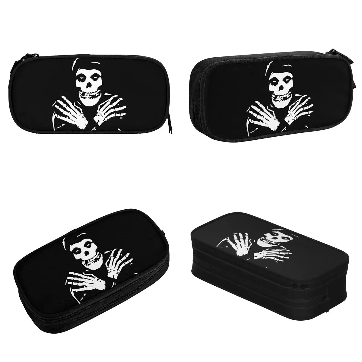 حافظات أقلام رصاص من Skull Misfits مقلمة معدنية ثقيلة للطلاب حقائب تخزين كبيرة للطلاب أدوات مكتبية للهدايا المدرسية