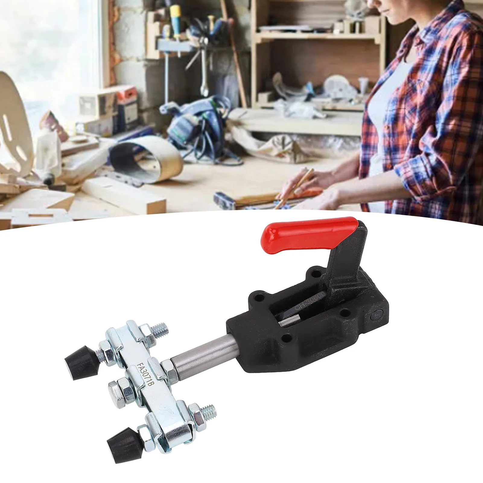 

Quick Release Pull Push Toggle Clamp Double Headed Toggle Clamp Heavy Duty Pull Push Toggle Clamp for Welding Drilling Grinding
