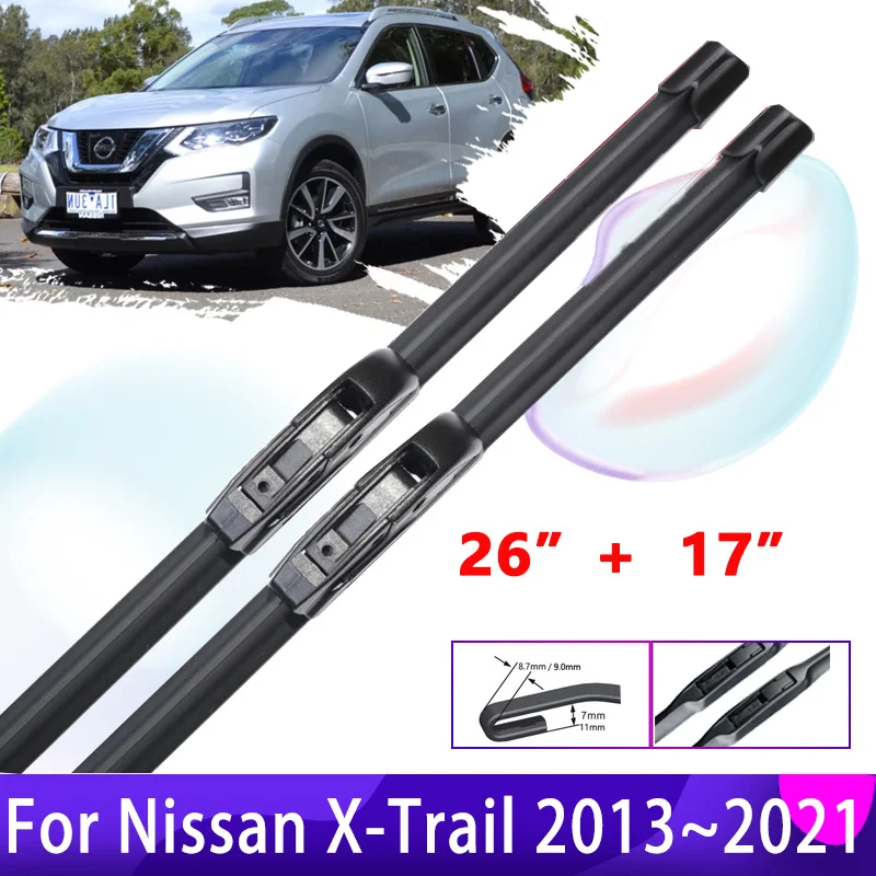 Car Wipers Blades Windshield for Nissan X-Trail T32 XTrail 2013~2021 Front Windscreen Wipers Car Accessories 2014 2015 2016 2017