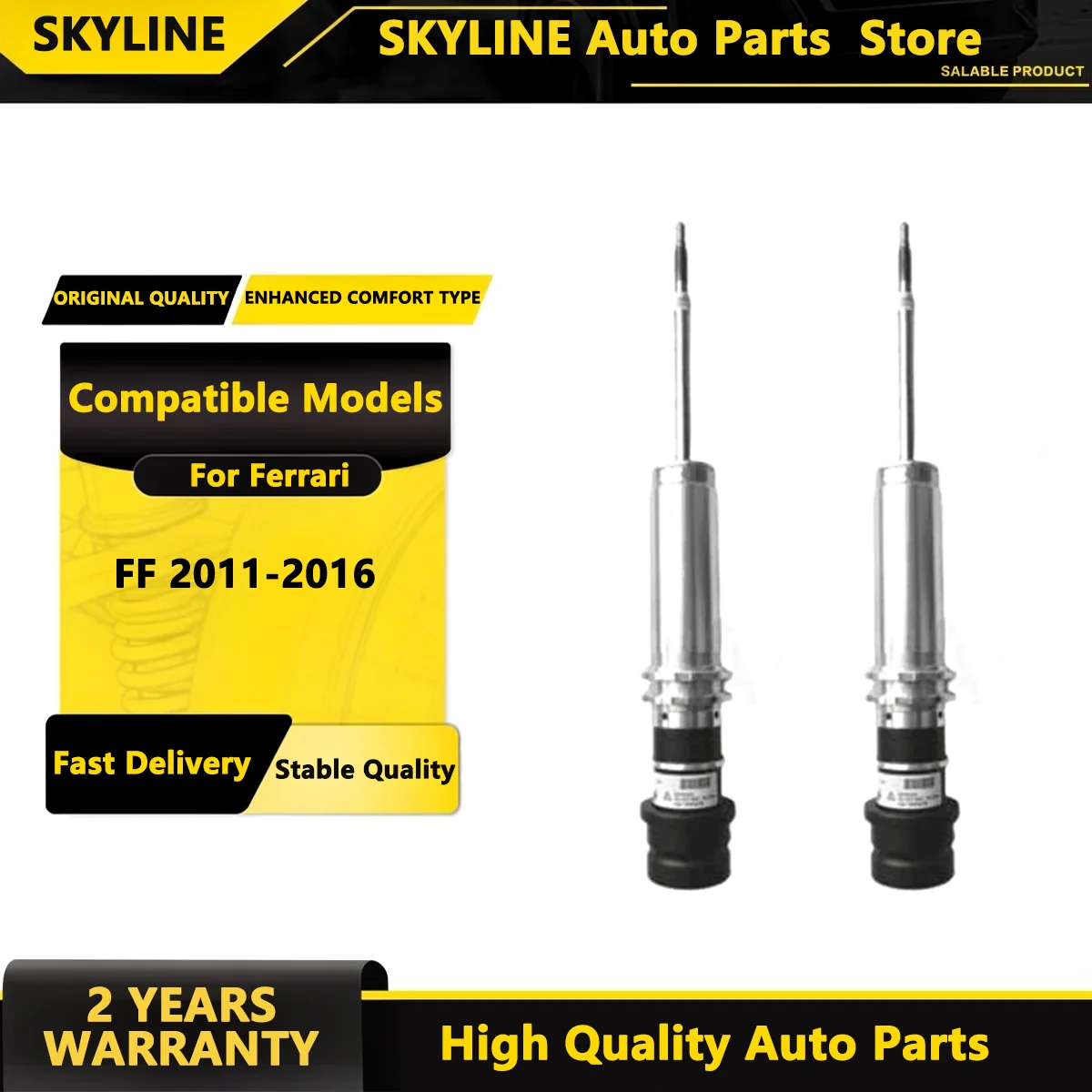 SKYLINE 2pcs Front Shock Absorbers Magnetic w/Lifting For 2011-2016 Ferrari FF 6.3L