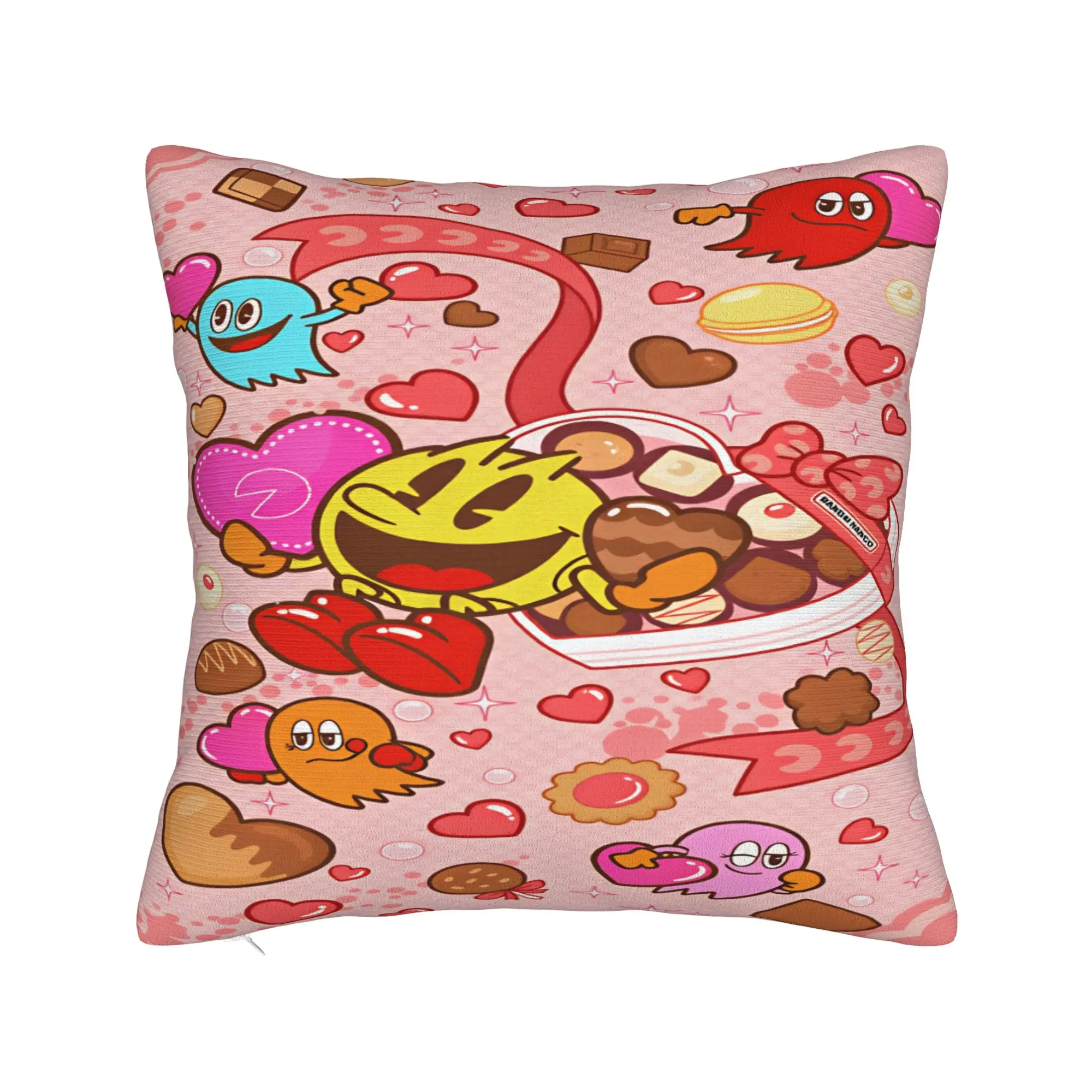 Pac-Man Pillow Case  Square Pillow Cover For Living Room Bed Chair Novelty Pillowcases