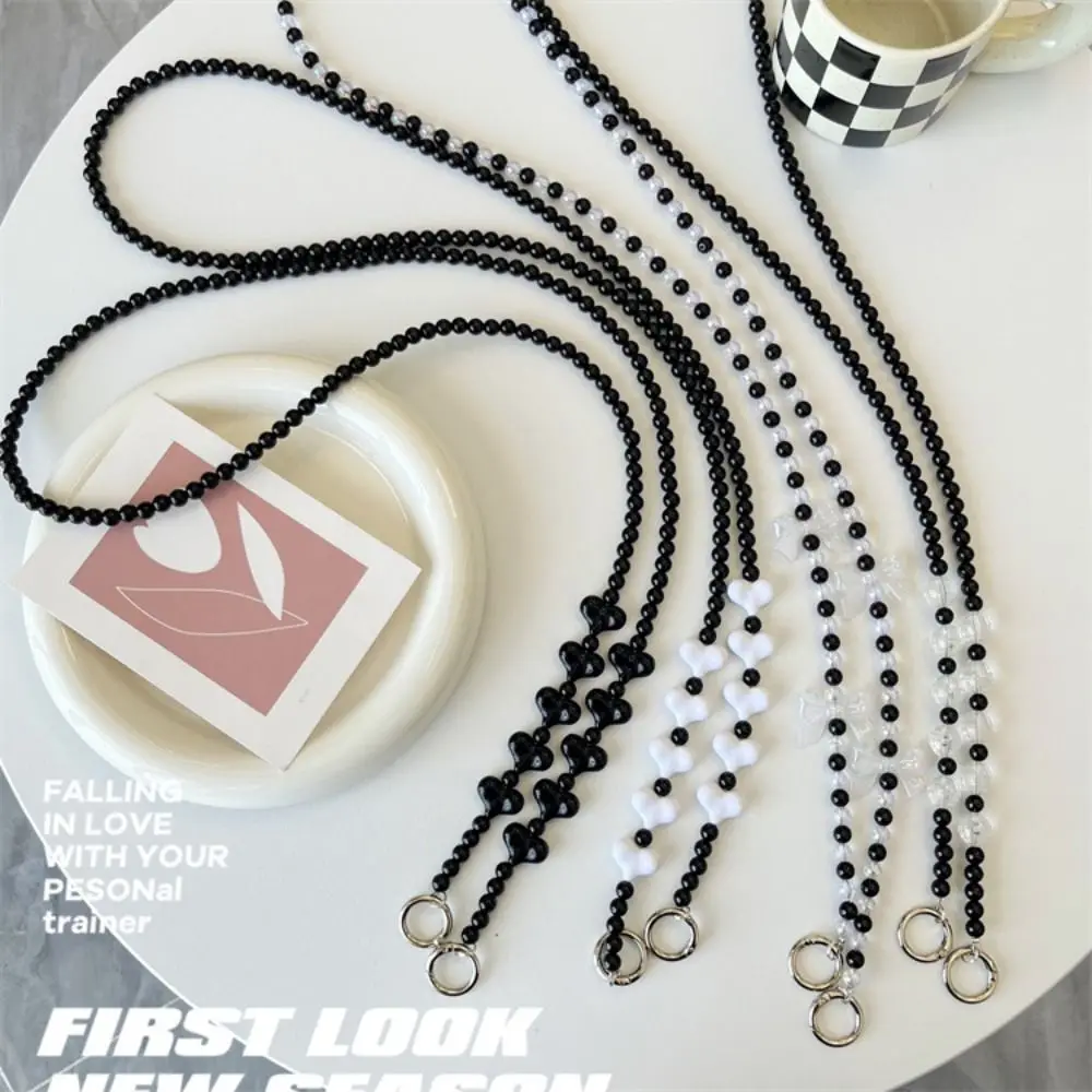 

Длинная цепочка-ремешок для телефона Kawaii Crossbody, милая цепочка для мобильного телефона, акриловые бусины, аксессуары для телефона