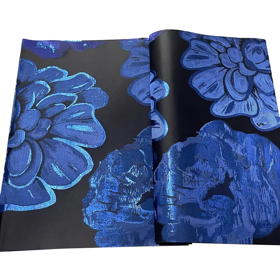 Royal Blue Nigerian Gele 2.5 Yards, Sego Headtie Fabric 2pcs Set for Wedding & Engagement, African Headwrap Party TXH-19-17