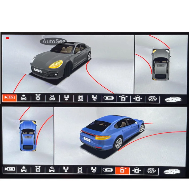 Suit Original OEM   for Porshe Panamera 360 Degree Camera 3D Harn  Bird Panoramic View Front Rear Side Surround Reverse