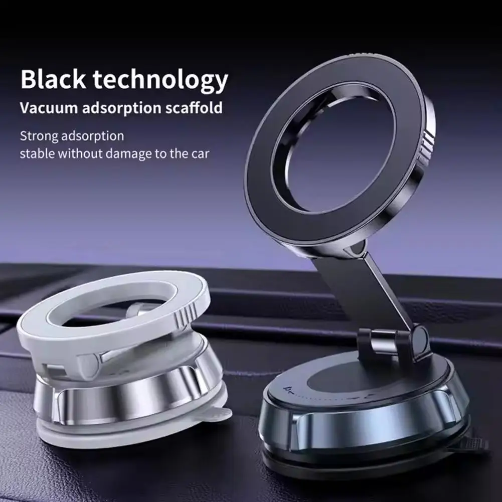 

Vacuum Suction Cup Magnetic Bracket Foldable Car Magnetic Holder 720° Rotation 17mm Adjustable Ballhead Mobile Phone Holder