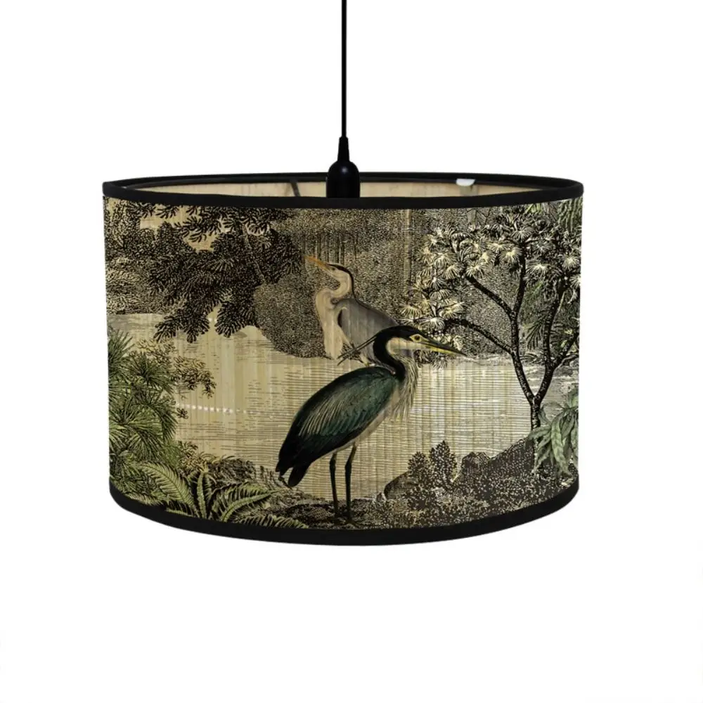 Durable Bamboo Lamp Covers Home Decoration Retro Style Lampshade Indoor Lighting Lamp Shade Simple Chandelier