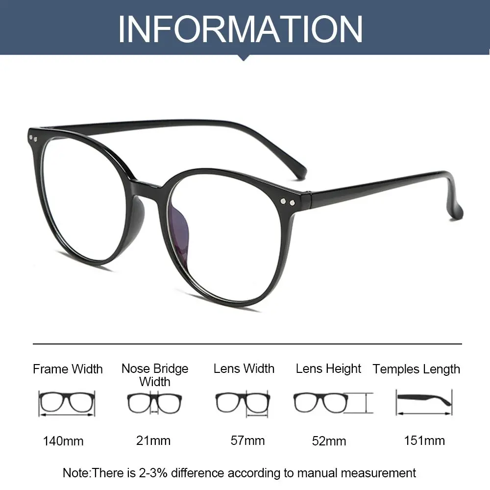 Vintage Round Frame Clear Lens Blue Light Blocking Glasses Anti Blue Light Glasses Anti Radiation Office Computer Goggles