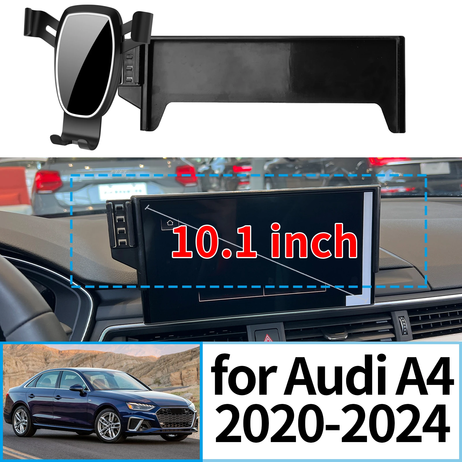 

fit for Audi A4 2020 2021 2022 2023 2024 10.1 inch Navigation Bracke Screen Base Phone Holder Mount Car ​​accessoires