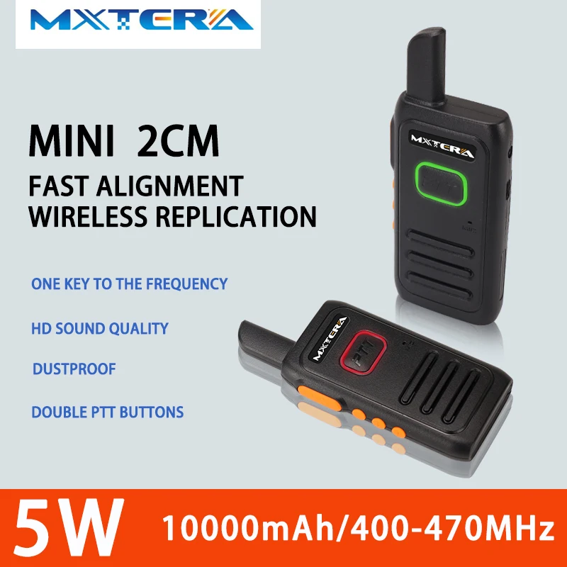 Walkie Talkie Mini Retevis USB Type C Телефон MXT-300PMR FRрадио Walkie-Talkies Двустороннее радио Портативное радио PTT Hotel