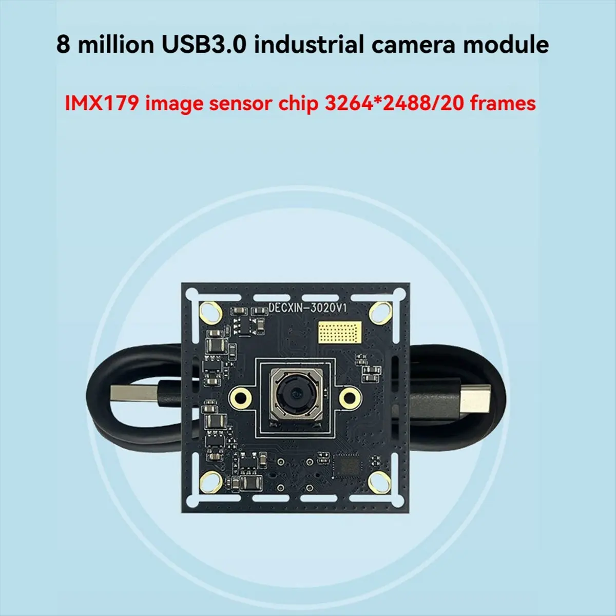 Goodprice IMX179 Camera Module 8MP USB 3.0 HD Camera 3264x2448 USB Free Driver 20 Frames for Win XP/Win7 8 10/Linux/Mac-Osx A