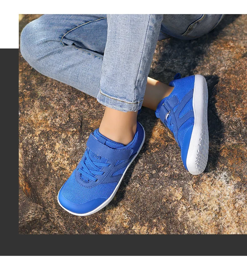 

Новые детские уличные нескользящие дышащие легкие амортизирующие повседневные кроссовки, детская обувь для босиком с широким носком