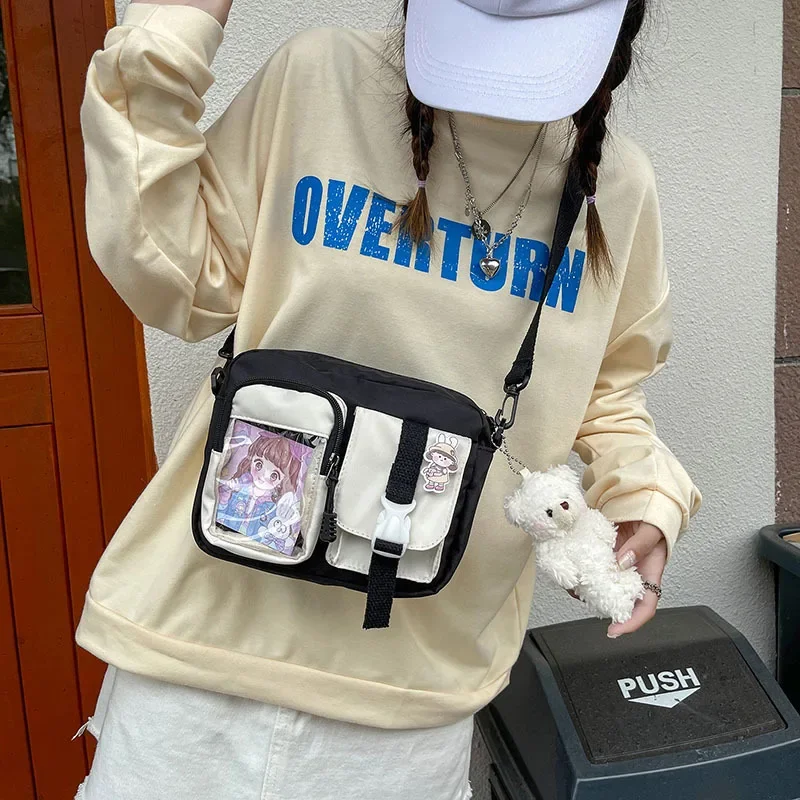 Women Canvas Small Crossbody Bags Casual Cute Student Girls Messenger Bag Ladies Phone Purse Handbag Shoulder Bag image 6