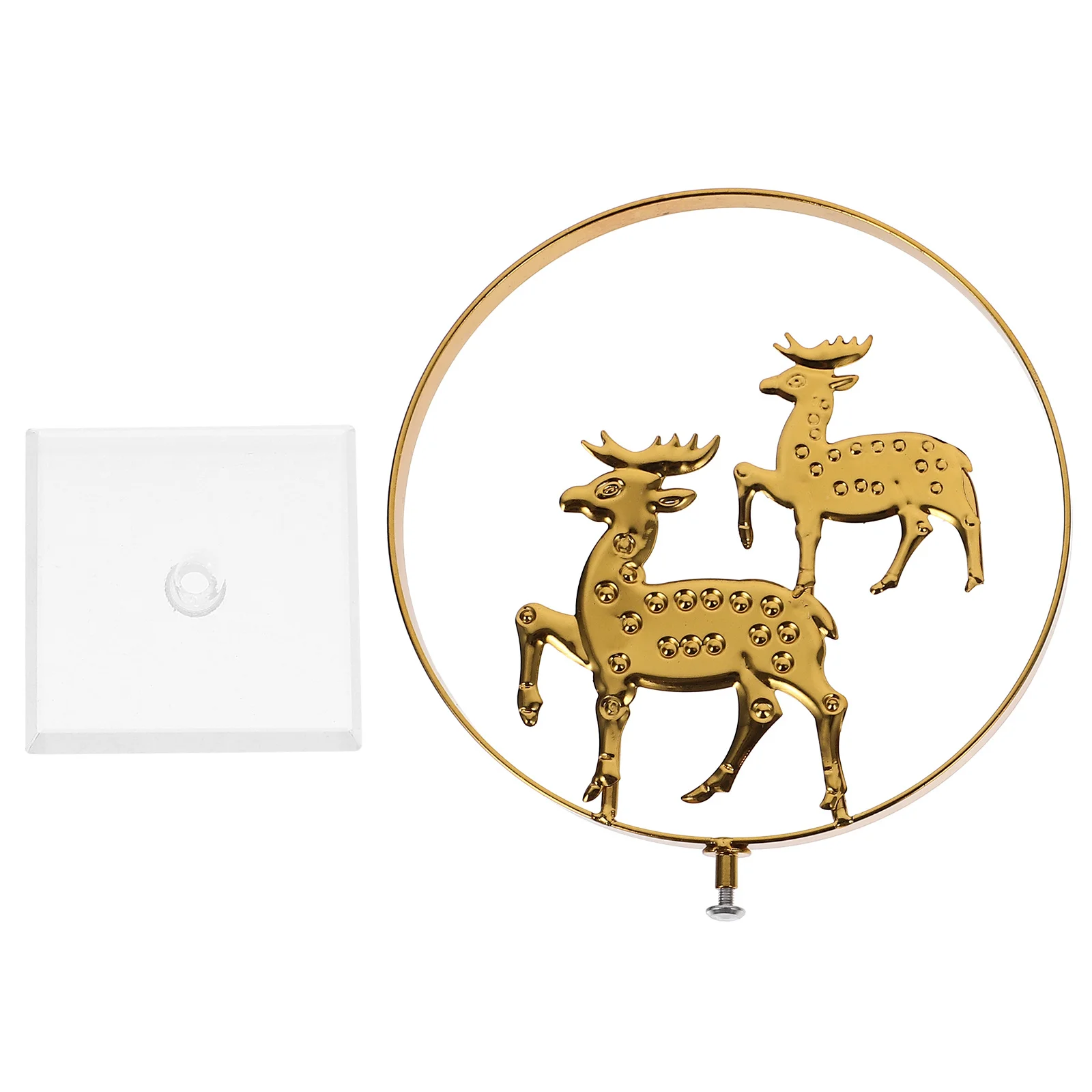 

Christmas Elk Table Iron Crystal Desktop Ornament For Holiday Home Decoration Elk Shape Statue Xmas Decor Festival Party