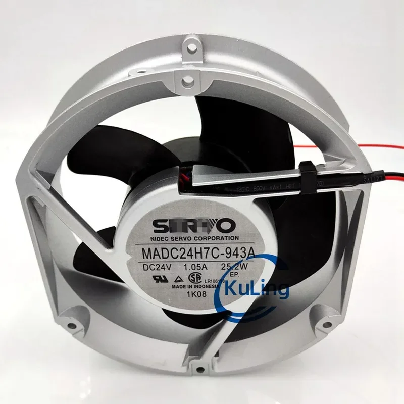 New MADC24H7C-943A Inverter Fan for 24V DC Input 1.05A 25.2W 17cm Diameter 1725RPM