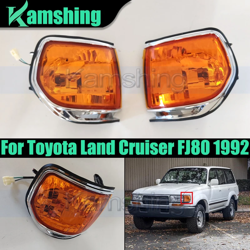 

1pair Front Corner Light For Toyota Land Cruiser FJ80 FJ80G FZJ80 FZJ80G HDJ80 HZJ80 Headlight Marker Lamp Turn Signal Lamp